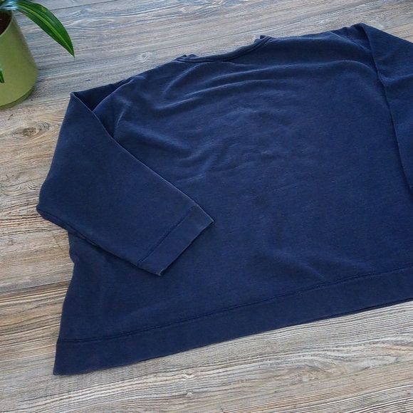 Logo Embroidered Crew Neck Pullover Cozy Sweater Top - Picture 11 of 11